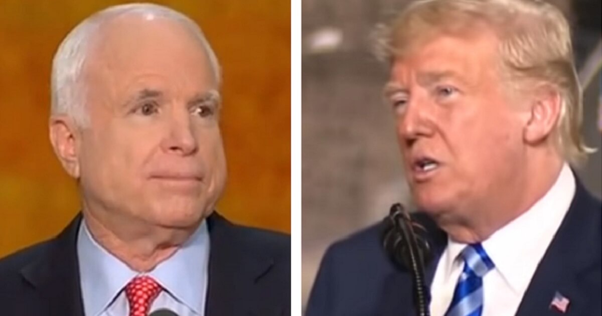 John McCain, left, and Donald Trump