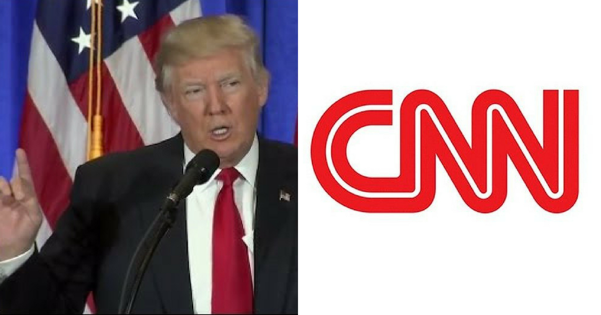 Donald Trump and the CNN logo