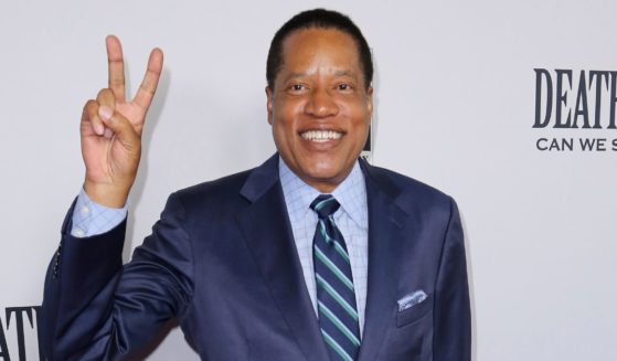 Larry Elder arrives at the Los Angeles premiere of "Death of a Nation" at the Regal Cinemas at LA Live on July 31, 2018.