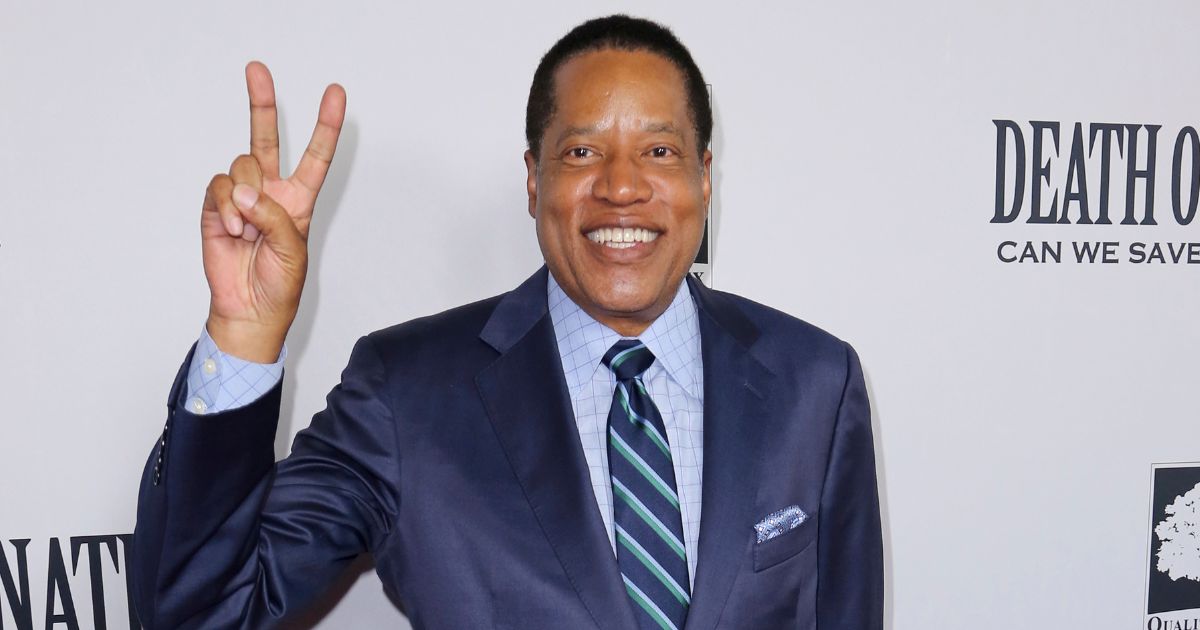 Larry Elder arrives at the Los Angeles premiere of "Death of a Nation" at the Regal Cinemas at LA Live on July 31, 2018.
