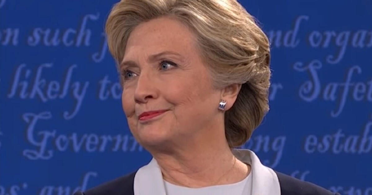 Hillary Clinton looking off camera.