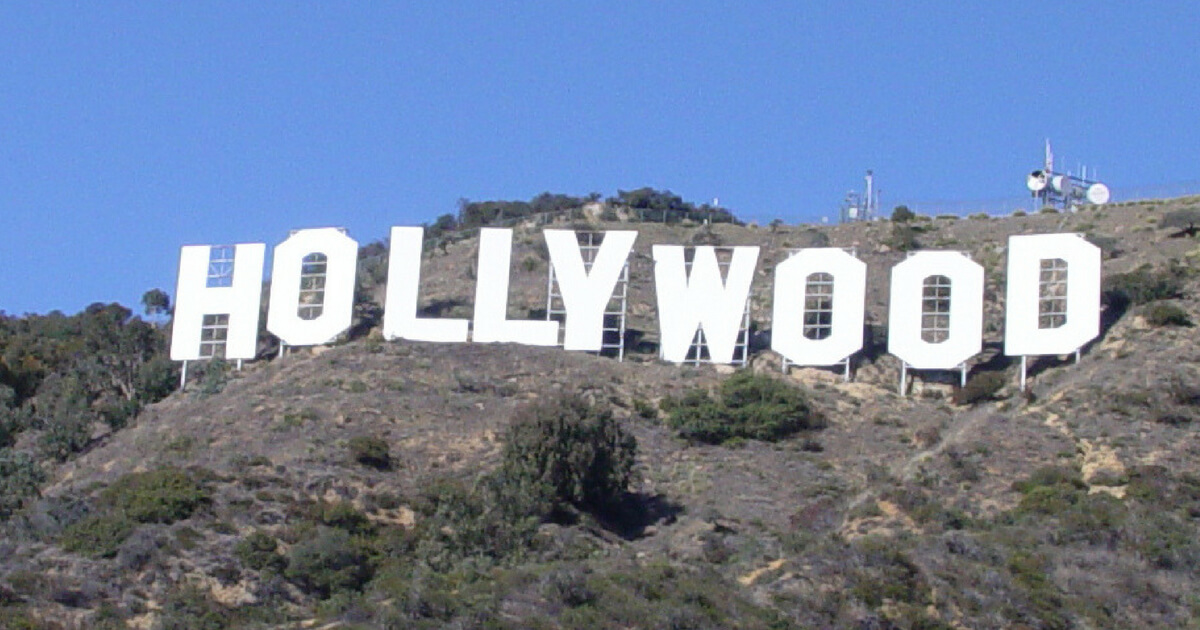 The famous Hollywood hill sign