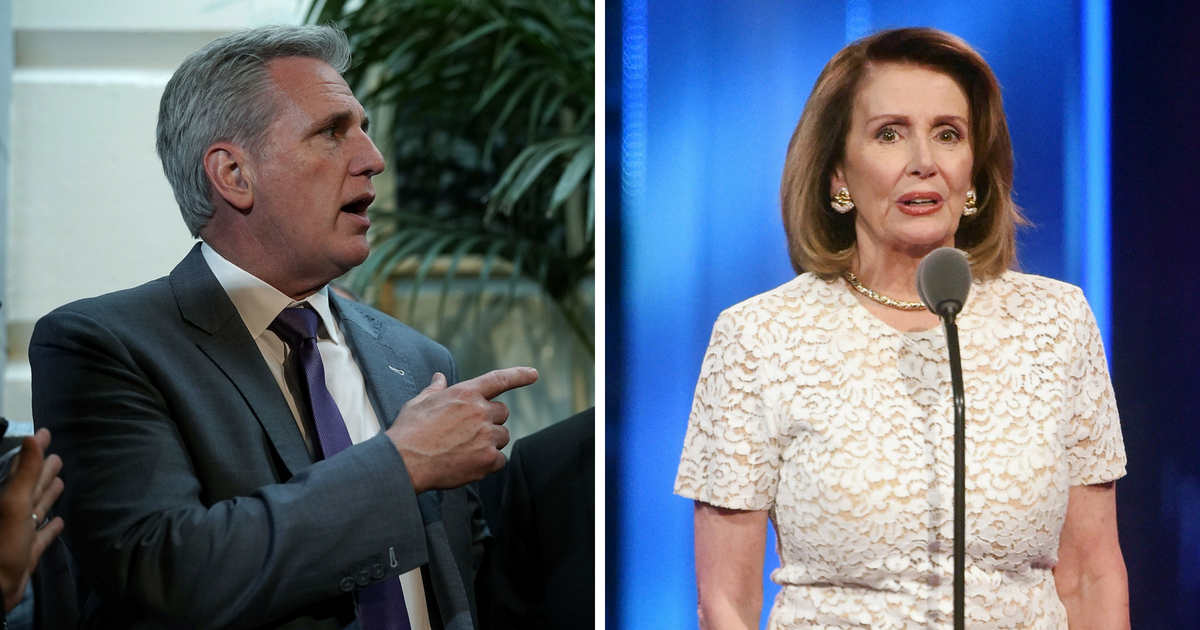 House Majority Leader Kevin McCarthy and House Minority Leader Nancy Pelosi