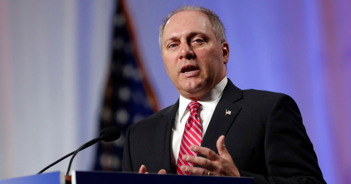 House Majority Whip Steve Scalise, R-La., speaks at the National Sheriffs' Association convention in New Orleans, June 18, 2018