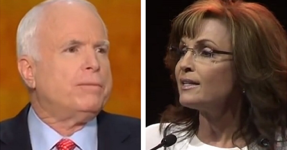 John McCain, left, and Sarah Palin