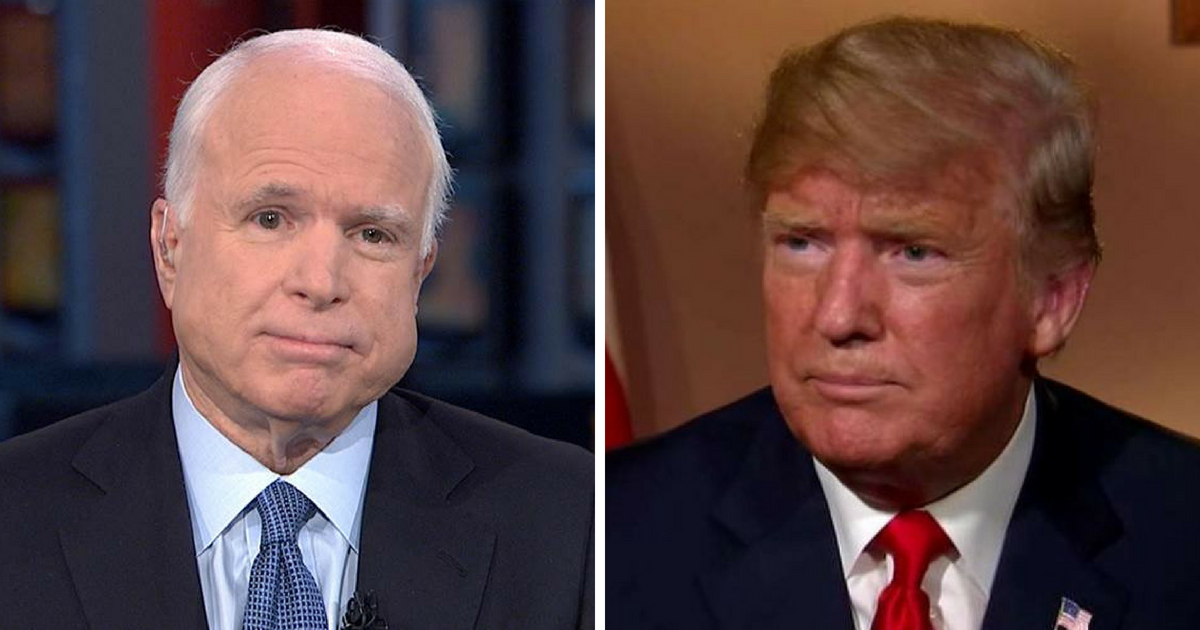 Sen. John McCain and President Donald Trump