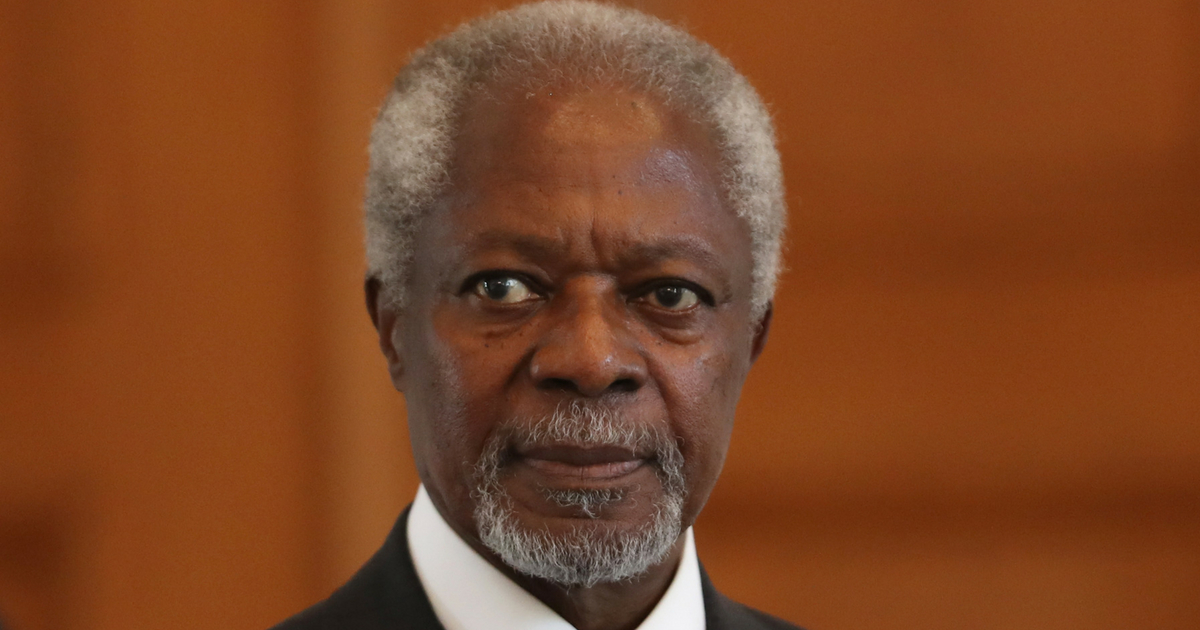 Former U.N. General Secretary Kofi Annan arrives in Berlin to meet with German President Joachim Gauck on Sept. 13, 2016.
