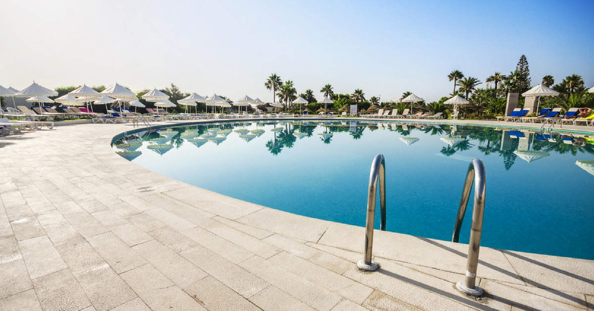 Swimming pool of luxury hotel, Tunisia.