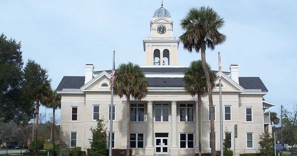 The Lafayette County Courthouse in Mayo, Florida.