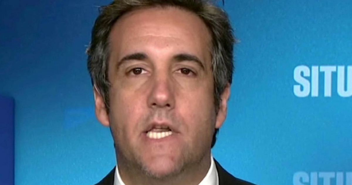 Michael Cohen appears during an interview with CNN's Wolf Blitzer