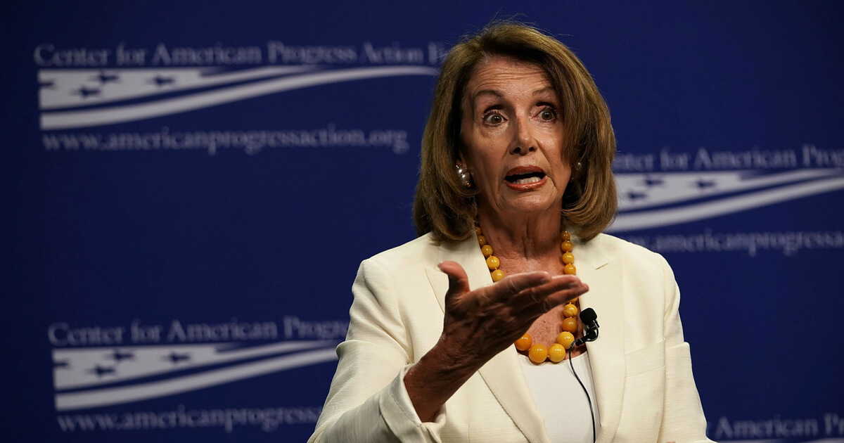 WASHINGTON, DC - JULY 16: U.S. House Minority Leader Rep. Nancy Pelosi (D-CA) speaks during a discussion at Center for American Progress Action Fund July 16, 2018 in Washington, DC.