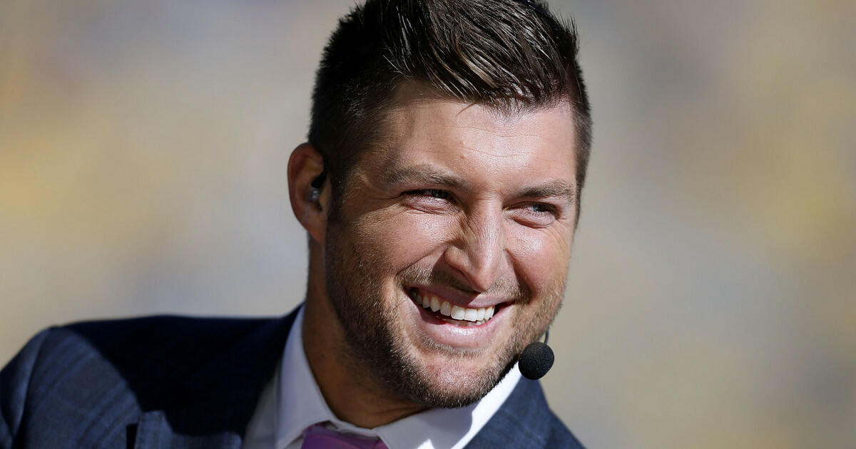 Tim Tebow is seen in a suit and tie before a game between the LSU Tigers and the Florida Gators at Tiger Stadium on November 19, 2016 in Baton Rouge, Louisiana.