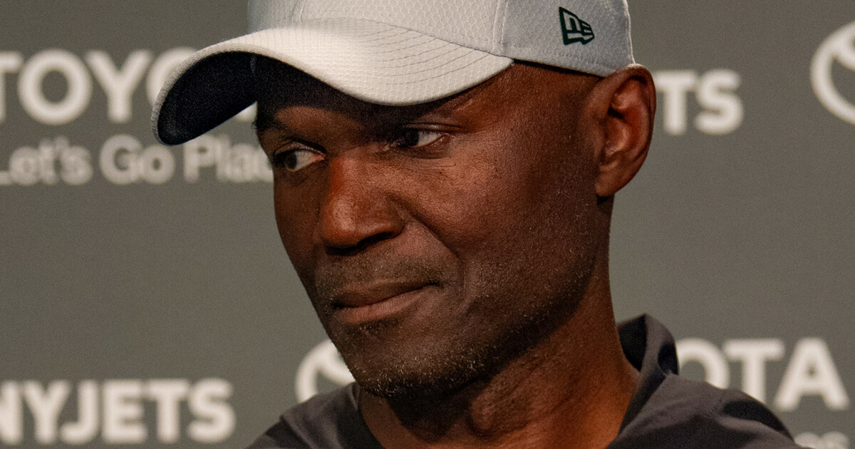 Coach Todd Bowles of the New York Jets addresses the media after the first day of mandatory mini camp on June 12 at the Atlantic Health Jets Training Center in Florham Park, New Jersey.