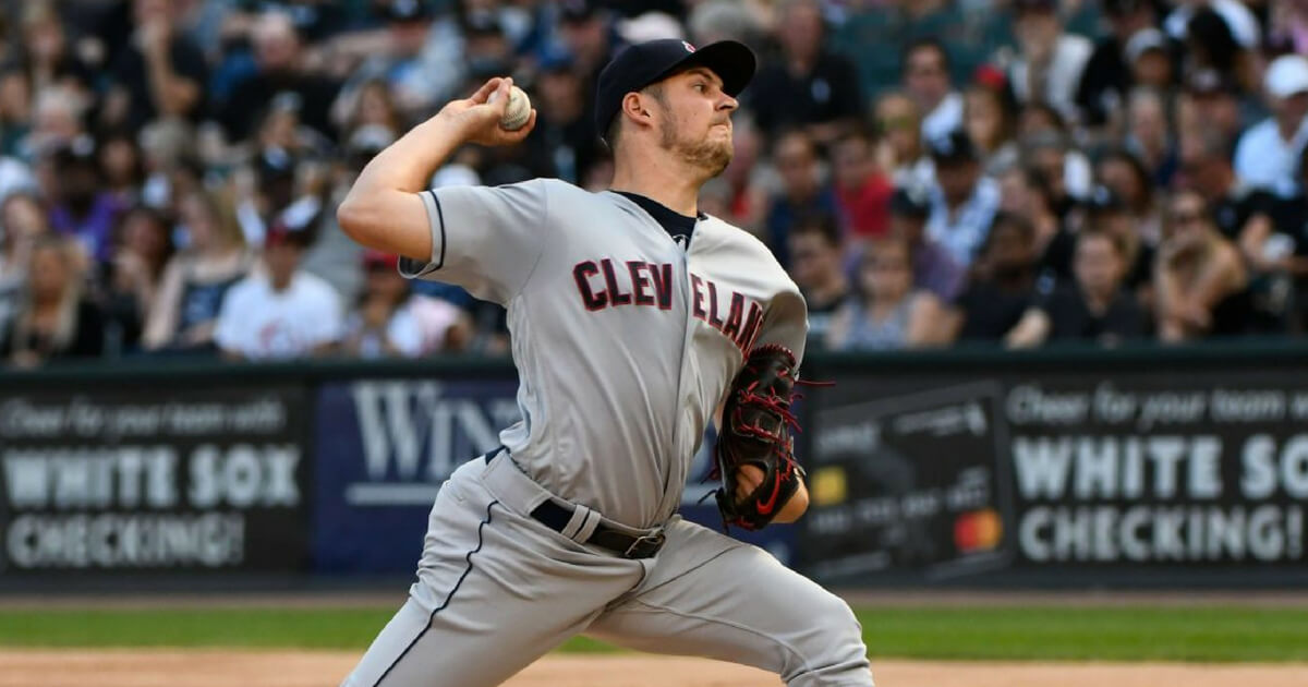 Cleveland Indians starting pitcher Trevor Bauer delivers against the Chicago White Sox during the first inning of a baseball game Saturday, Aug. 11 in Chicago.