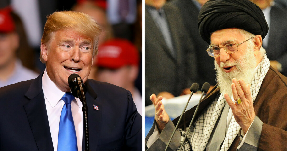 Left: President Donald Trump speaks to a large crowd gathered to see him on August 2, 2018 at the Mohegan Sun Arena at Casey Plaza in Wilkes Barre, Pennsylvania. (Rick Loomis/Getty Images) Right: Iran's Supreme Leader Ayatollah Seyyed Ali Khamenei casts the first ballot in key elections for Parliament and the Assembly of Experts in Tehran, Iran, on Feb. 26, 2016. (Scott Peterson/Getty Images) Rick Loomis/Getty Images; Scott Peterson/Getty Images  U.S. President Donald Trump, left, and Iran's Supreme Leader Ayatollah Seyyed Ali Khamenei, right