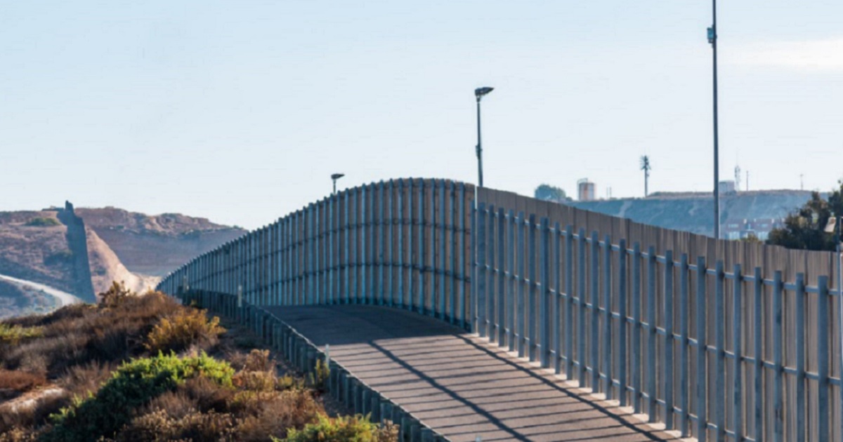 The border fence near San Diego.