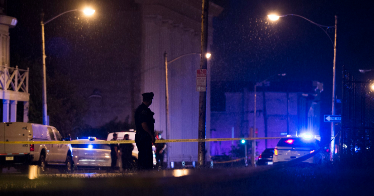Camden, New Jersey police shooting crime scene