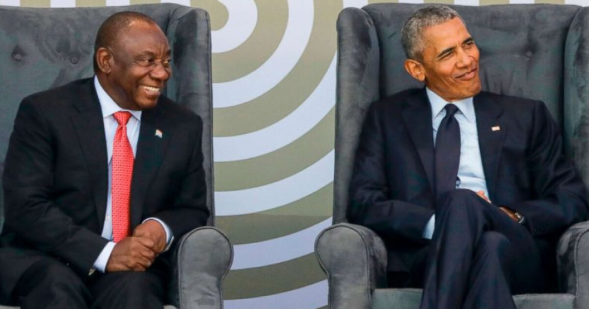 Obama with South African leader
