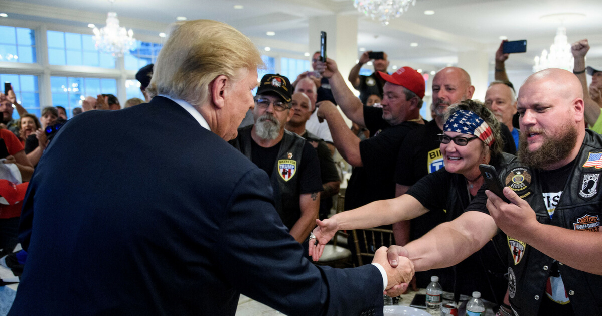 Donald Trump with bikers