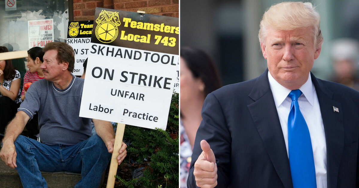 Union Worker/Donald Trump thumbs up