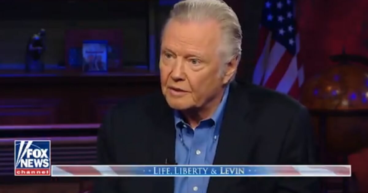 Jon Voight on the set of "Life, Liberty and Levin"