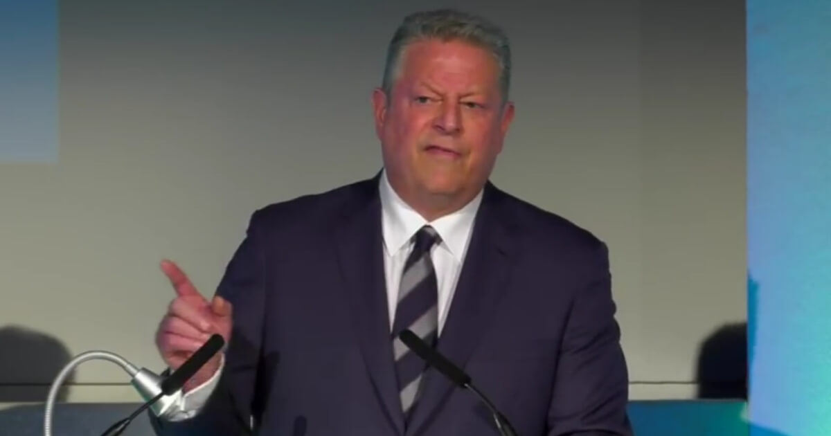 Former Vice President Al Gore during a 2017 speech on climate change