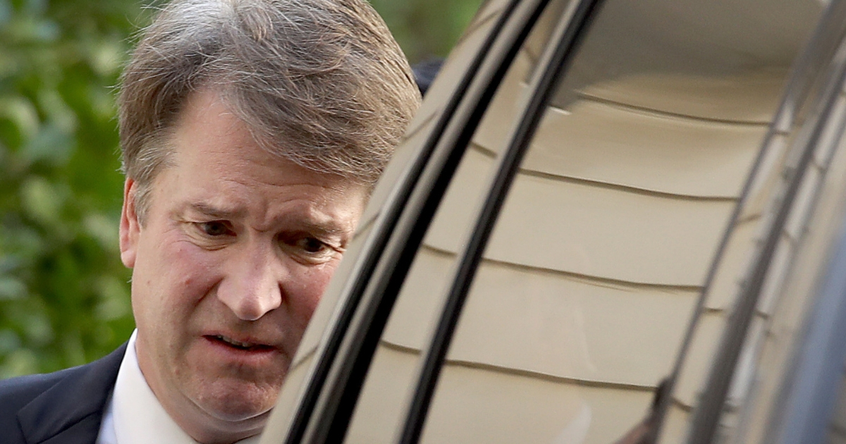 Supreme Court nominee Judge Brett Kavanaugh leaves his home Sept. 19, 2018 in Chevy Chase, Maryland.