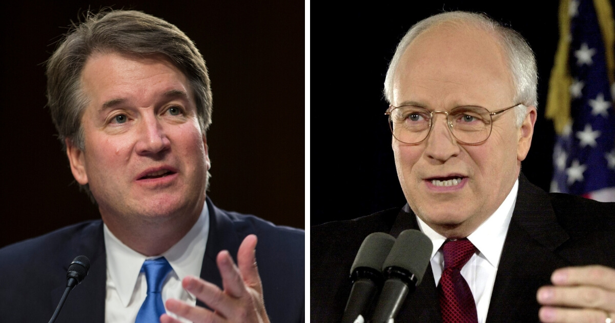 Supreme Court nominee Brett Kavanaugh, left, and former Vice President Dick Cheney, right.