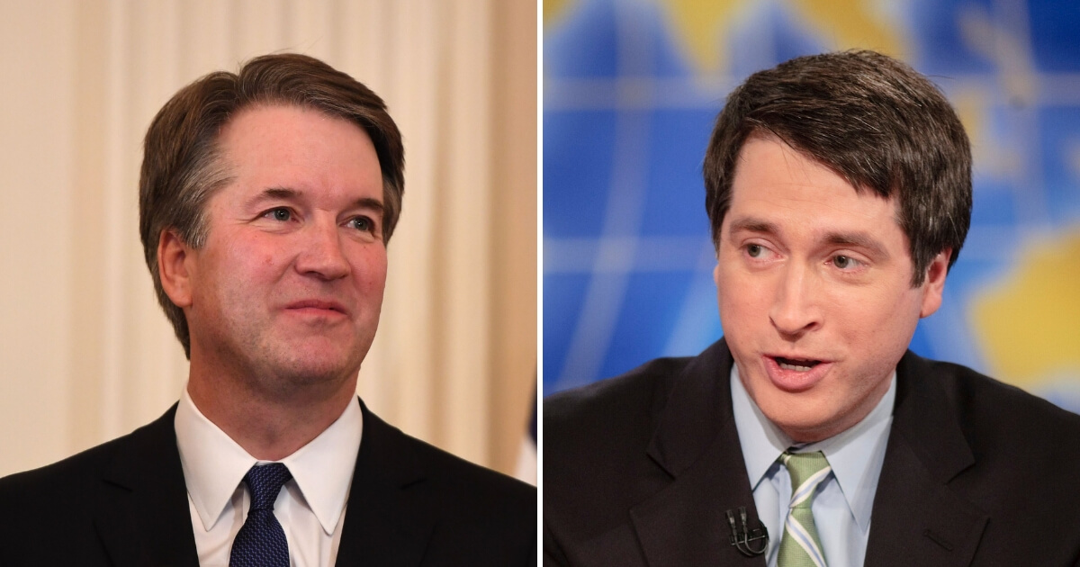 Judge Brett Kavanaugh, left, and National Review editor Rich Lowry, right.