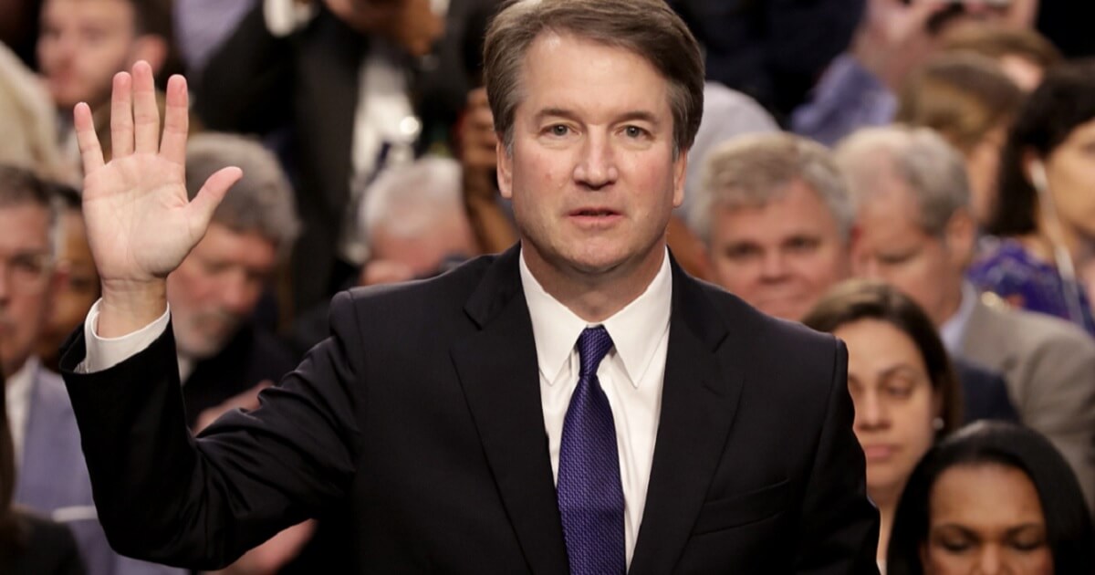 Supreme Court nominee Brett Kavanaugh is sworn in at the start of his confirmation hearings before the Senate Judiciary Committee on Sept. 4.