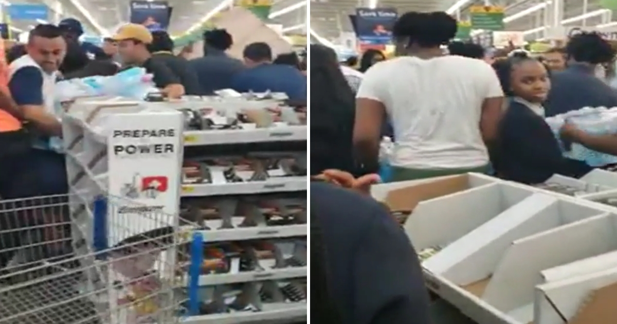 Chaos at Walmart Before Hurricane