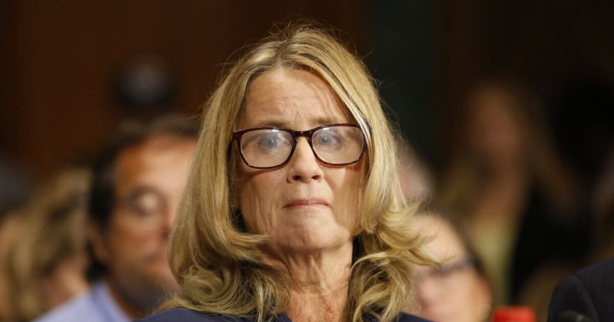 Christine Blasey Ford during her testimony Thursday before the Senate Judiciary Committee.