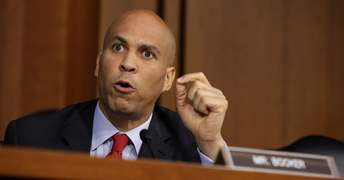 Senate Judiciary Committee member Cory Booker, D-N.J., argues with Republican members of the committee during the third day of Supreme Court nominee Judge Brett Kavanaugh's confirmation hearing in the Hart Senate Office Building on Capitol Hill Sept. 6, 2018, in Washington, D.C.