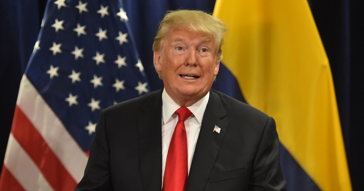 U.S. President Donald Trump speaks during his meeting with Colombian President Iván Duque at the United Nations in New York Sept. 25, 2018.