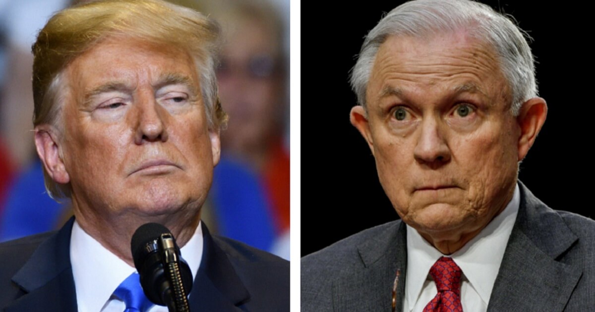 President Donald Trump, left, and Attorney General Jeff Sessions