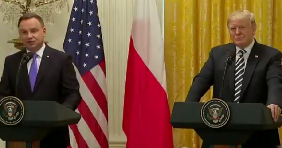 The Polish President and President Trump hold a media conference.
