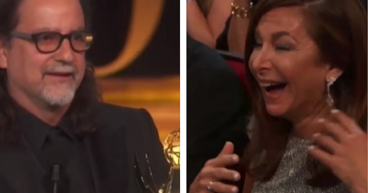 Director Glenn Weiss, left, used his acceptance speech at Monday night's Emmy Awards to propose to his girlfriend Jan Svendsen, right.