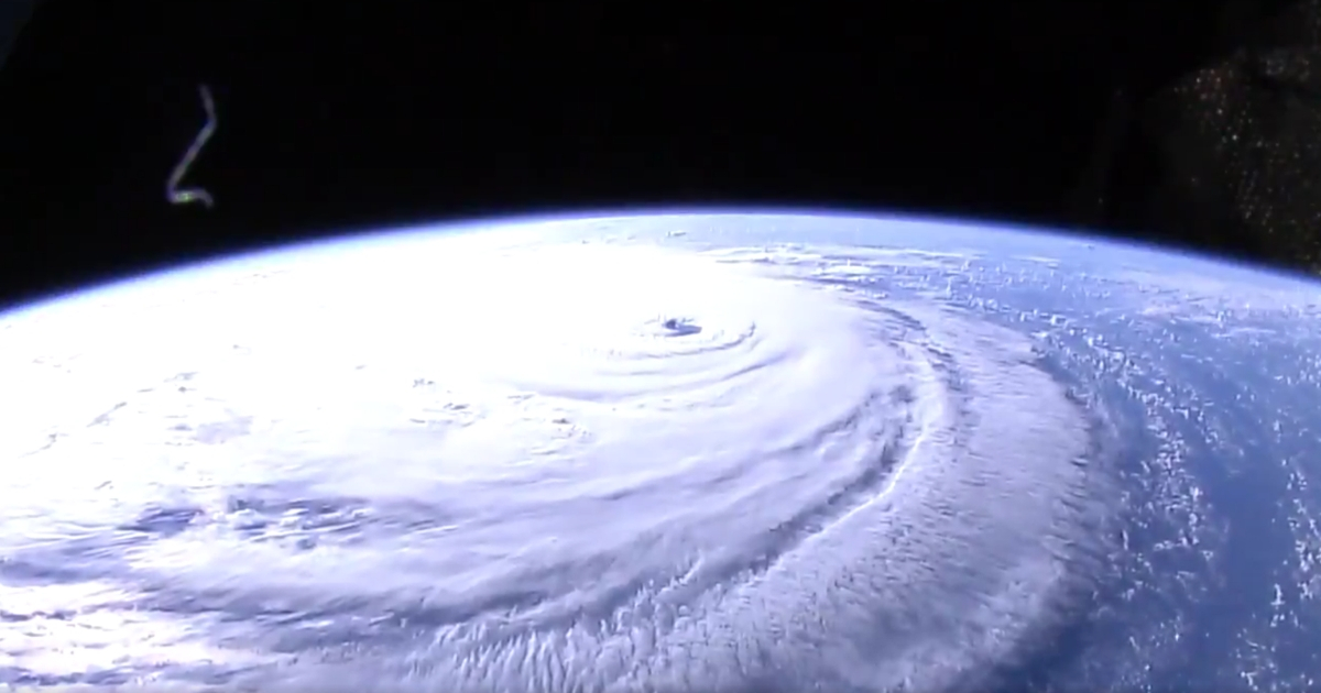Hurricane Florence in the Atlantic Ocean as viewed from the International Space Station.