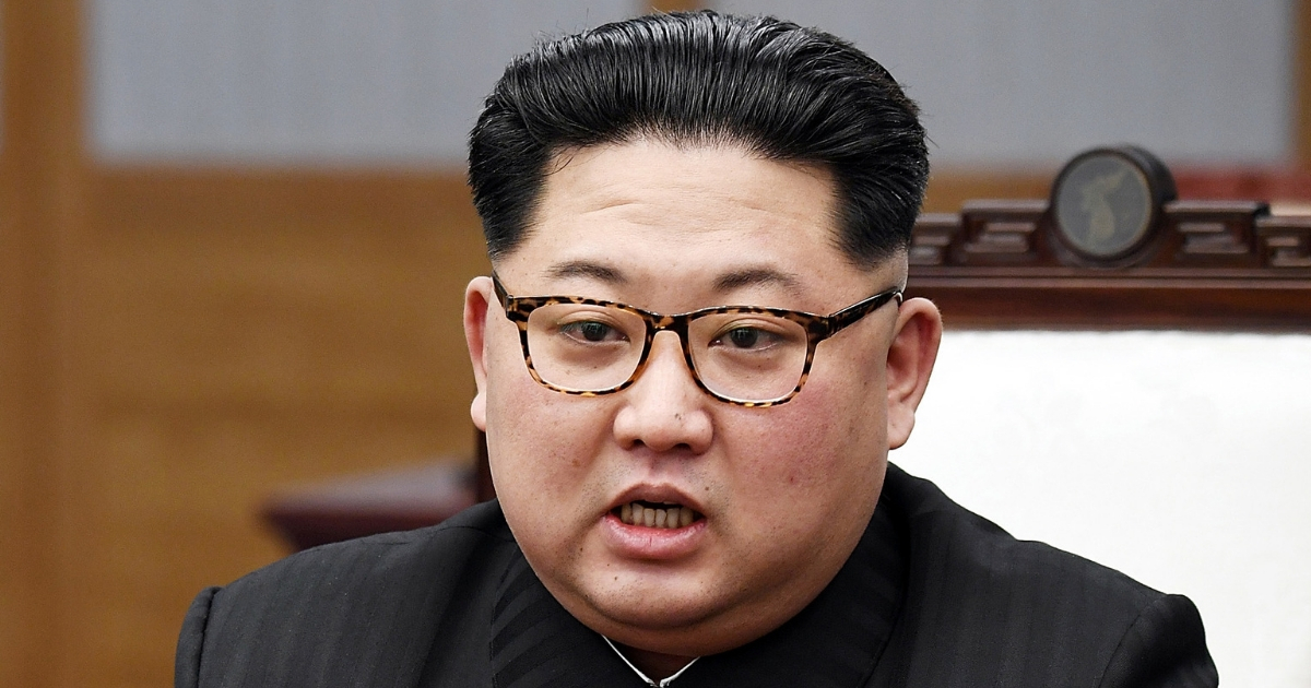 North Korean leader Kim Jong Un speaks during the Inter-Korean Summit on April 27 in Panmunjom, South Korea.