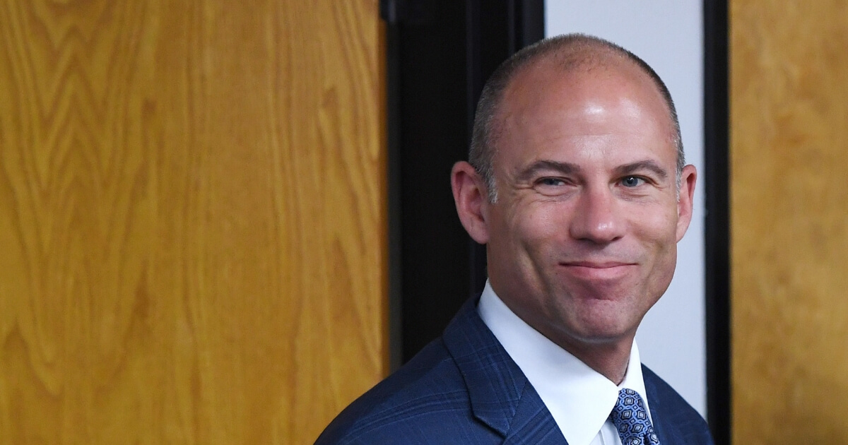 Attorney Michael Avenatti arrives at a news conference with Battle Born Progress, a progressive communications organization, on Aug. 31, 2018, in Las Vegas, Nevada.