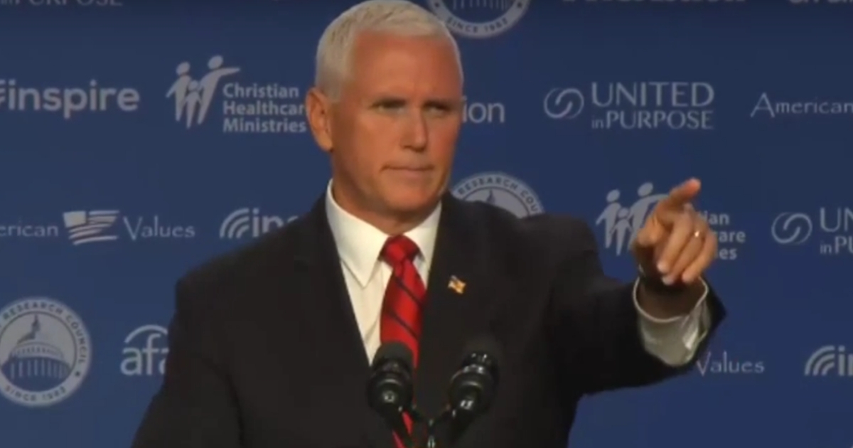 Vice President Mike Pence speaks at the Values Voter Summit in Washington.