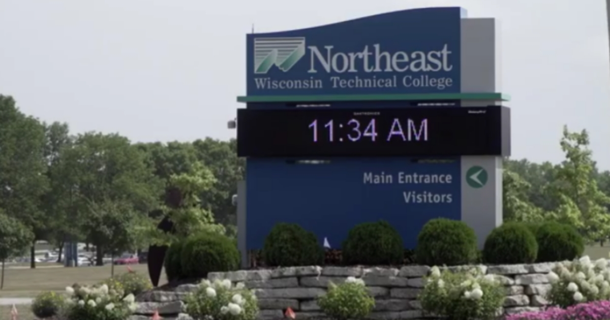 The entrance to Northeast Wisconsin Technical College campus in Green Bay.