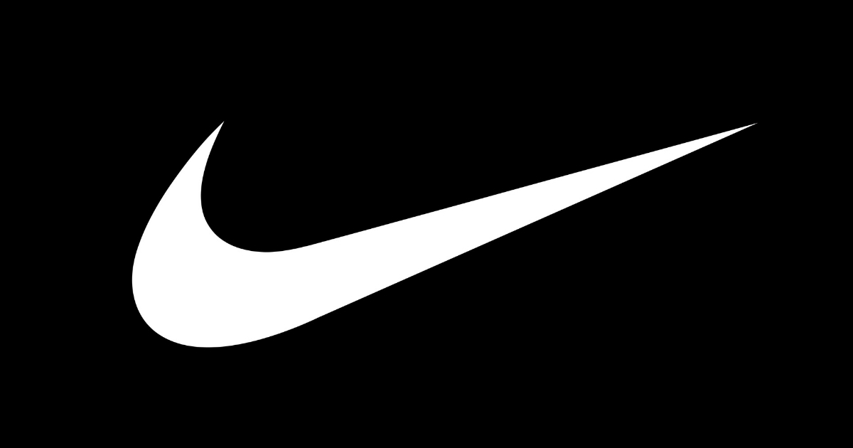 The famous Nike "swoosh" logo.