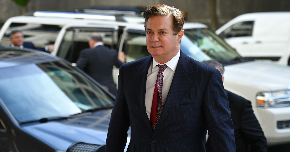 Paul Manafort arrives for a hearing at U.S. District Court on June 15, 2018, in Washington, D.C.