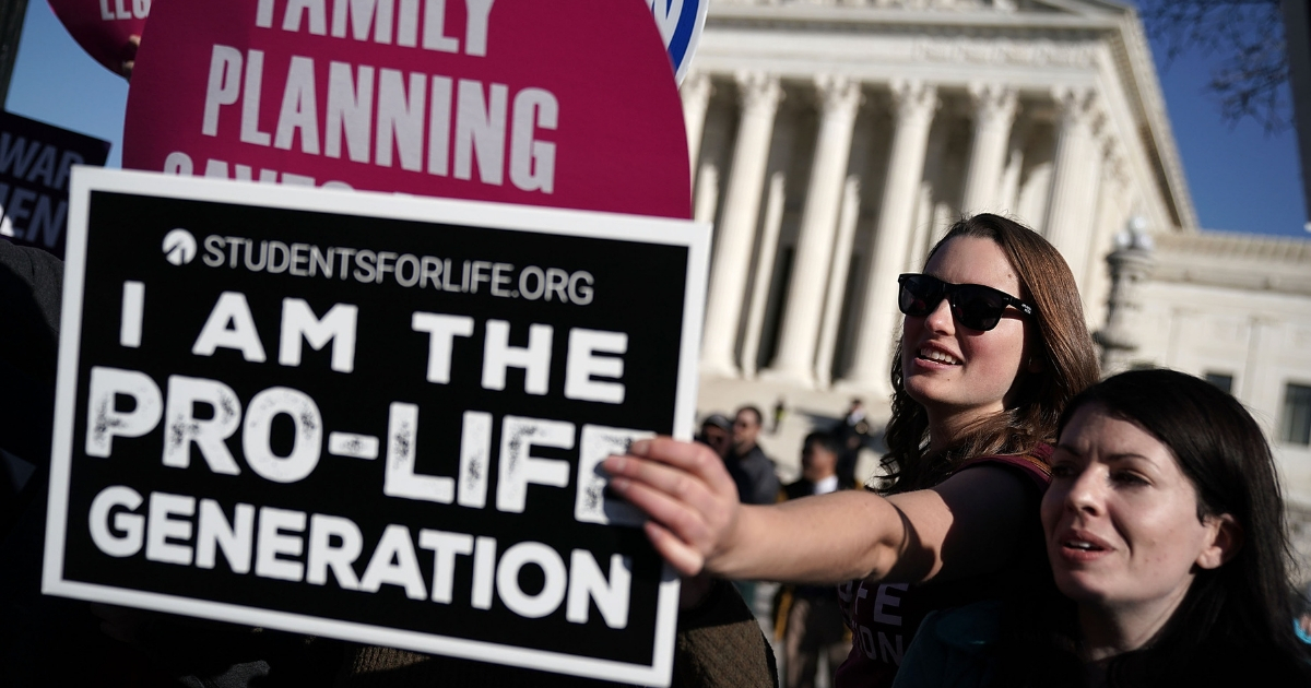 Activists gathered in the nation's capital for the annual event to mark the anniversary of the Supreme Court Roe v. Wade ruling that legalized abortion in 1973.
