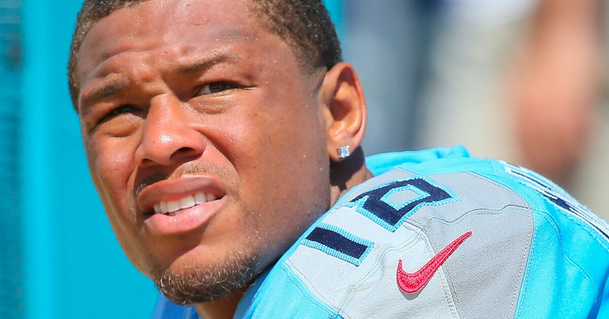 Rishard Matthews of the Tennessee Titans watches from the sideline during Sunday's game against the Jacksonville Jaguars at TIAA Bank Field.