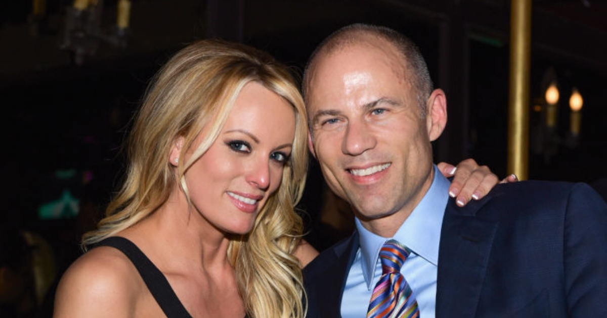 Stormy Daniels and attorney Michael Avenatti are seen at The Abbey on May 23 in West Hollywood, California.