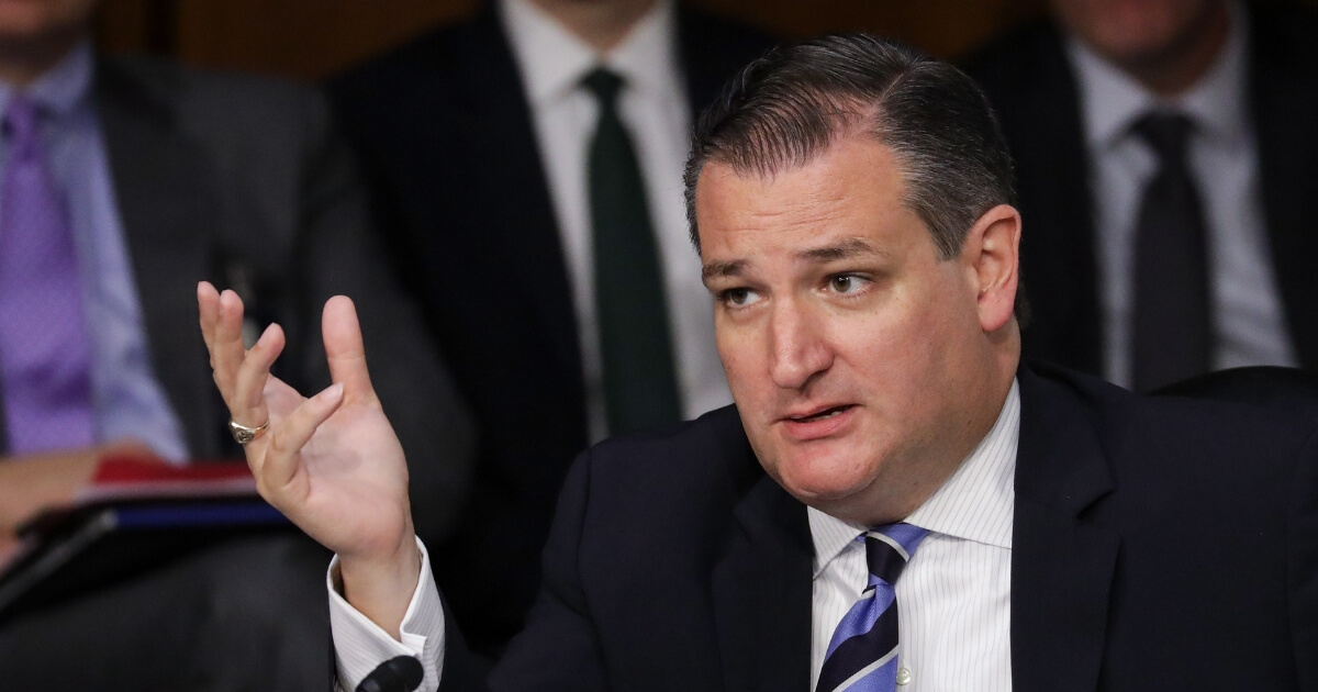 Ted Cruz speaks at a campaign stop.