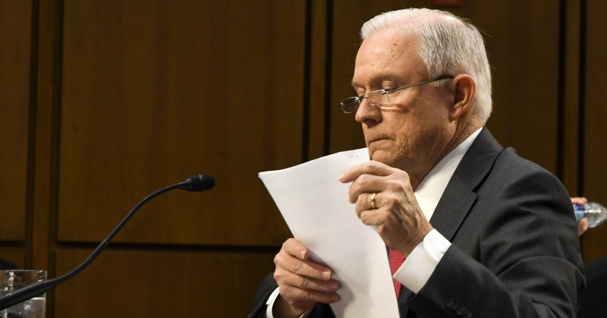 U.S. Attorney General Jeff Sessions during his testimony in front of the Senate Intelligence Committee, Washington, D.C, June 13, 2017.