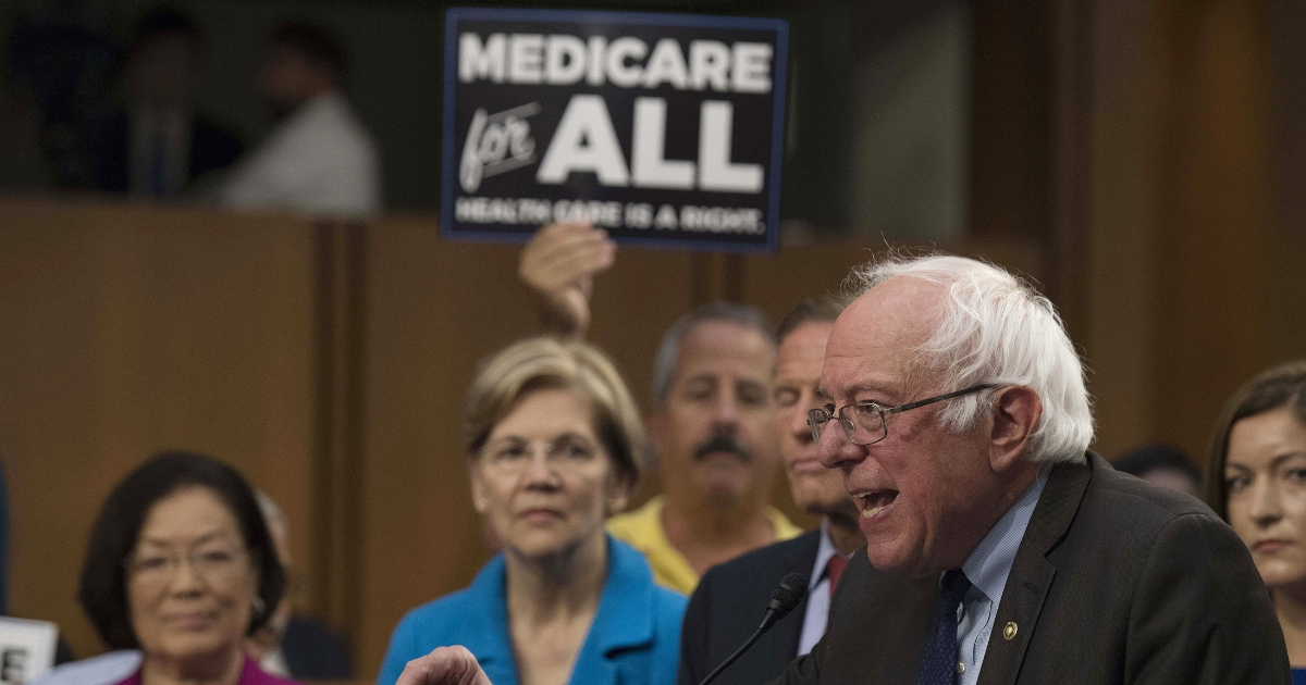 Bernie Sanders at Medicare for All rally